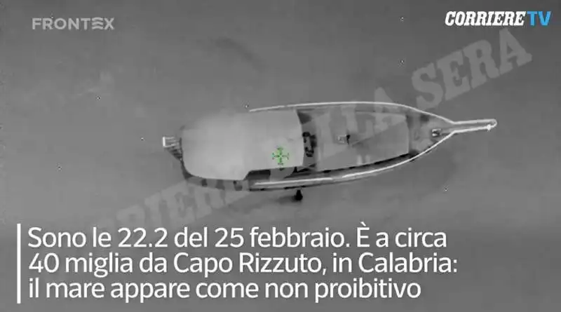 video di frontex del caicco naufragato a cutro  8