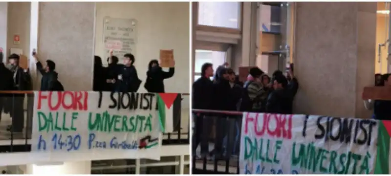 BLITZ PRO PALESTINA ALLA UNIVERSITA’ FEDERICO II 