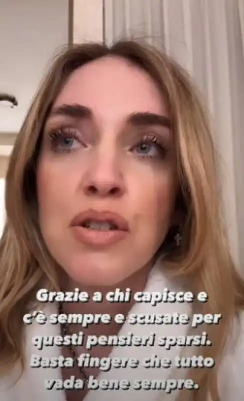 chiara ferragni piange sui social 2