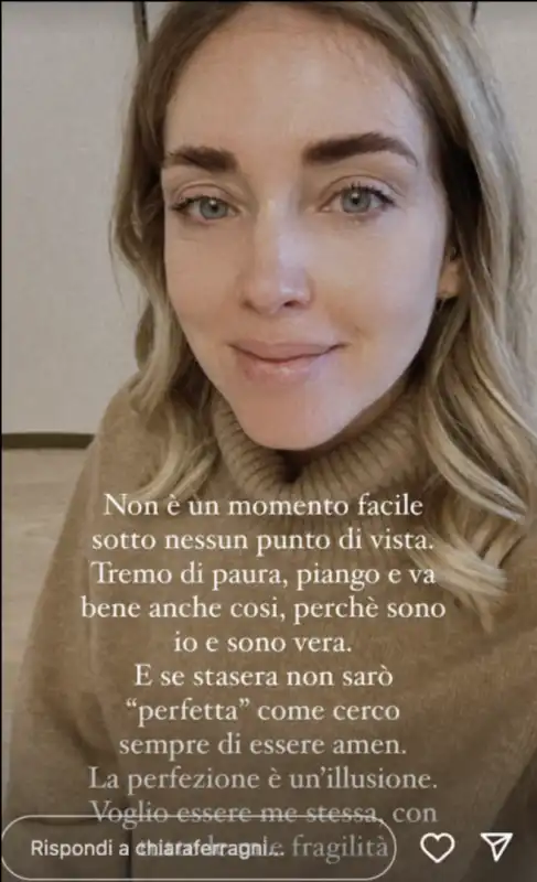 chiara ferragni prima dell intervista a che tempo che fa con fabio fazio