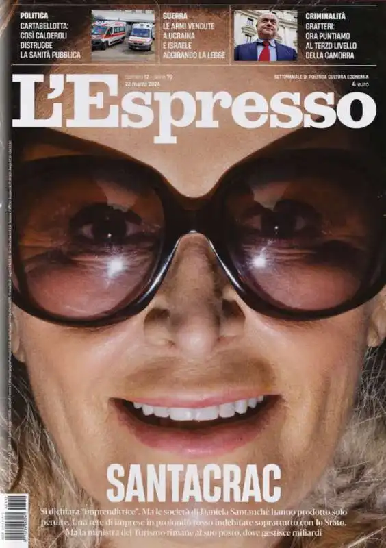 COPERTINA L'ESPRESSO - SANTACRAC