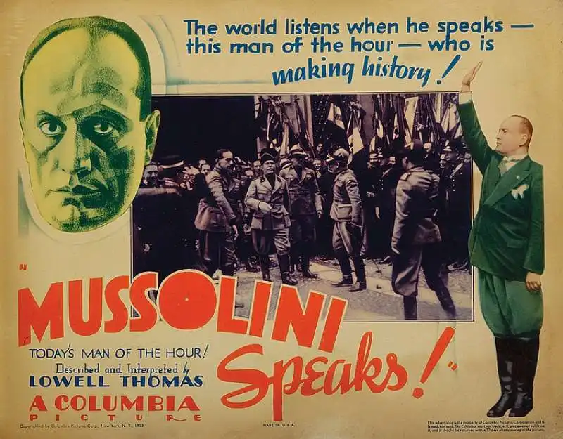 DOCUMENTARIO AMERICANO MUSSOLINI SPEAKS - 1933