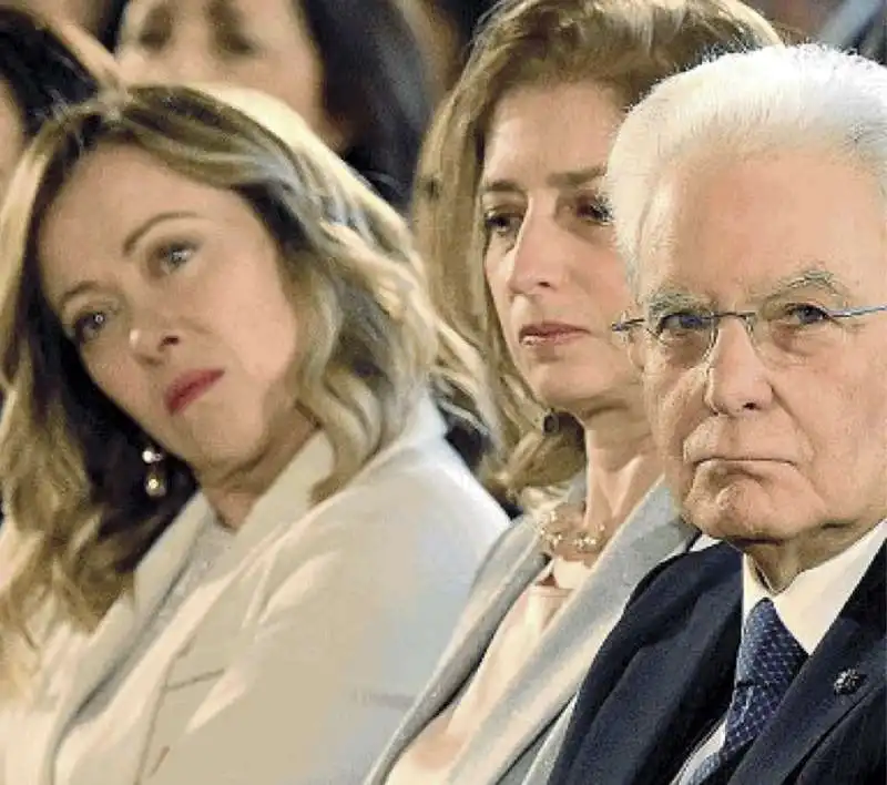 GIORGIA MELONI - LAURA E SERGIO MATTARELLA