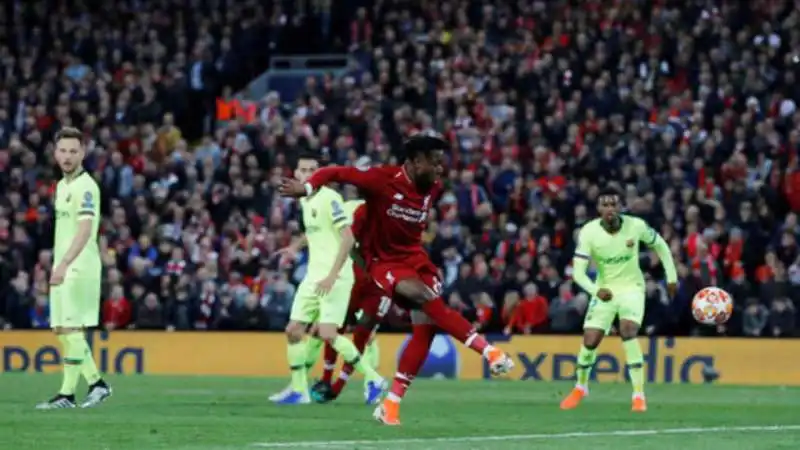 il gol di divock origi in liverpool barcellona 1