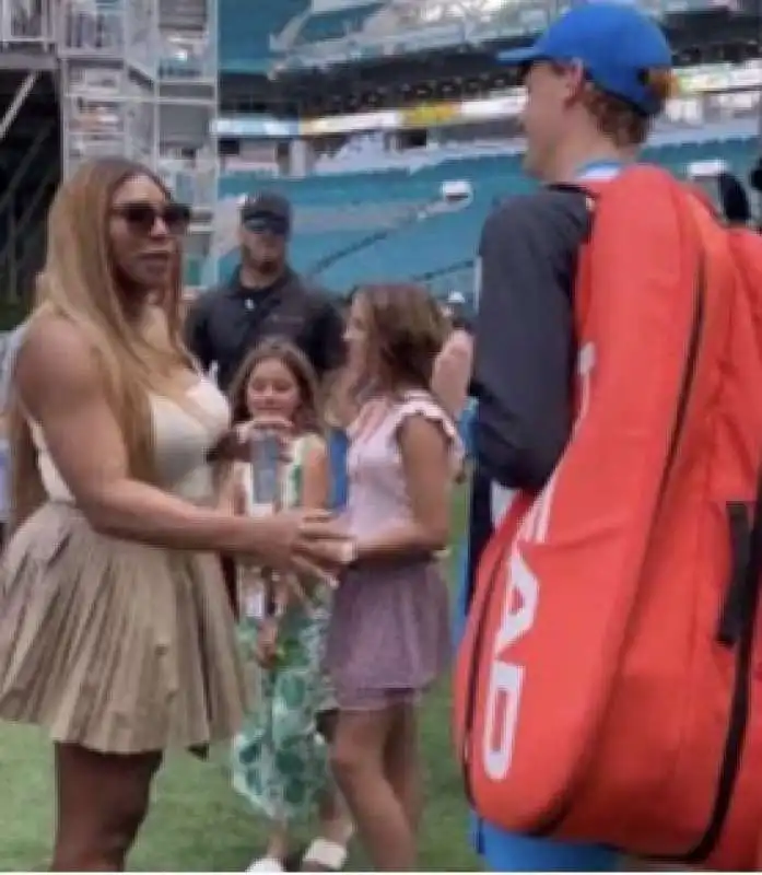 jannik sinner e serena williams a miami 