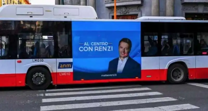 MATTEO RENZI AL CENTRO - CARTELLONE PUBBLICITARIO