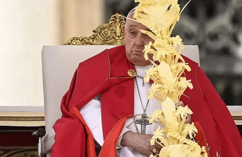 papa francesco durante la messa della domenica delle palme   5