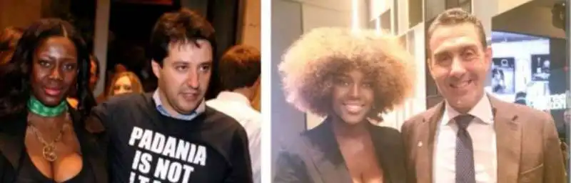 sylvie lubamba con matteo salvini e roberto vannacci   