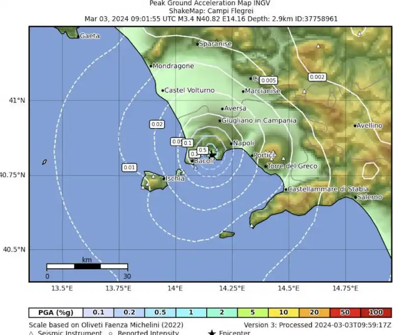 TERREMOTO CAMPI FLEGREI - 3 MARZO