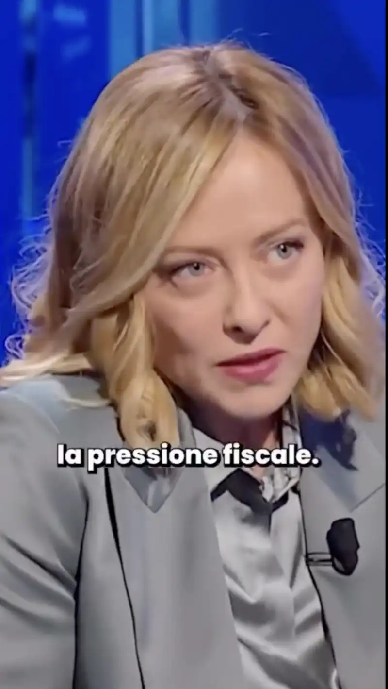 GIORGIA MELONI E LA PRESSIONE FISCALE 