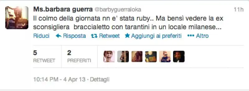 BARBARA GUERRA CONTRO RUBY E LA MINETTI 