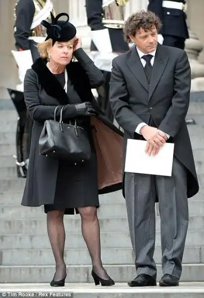 CAROL THATCHER ARRIVA AL FUNERALE DI MARGARET THATCHER 