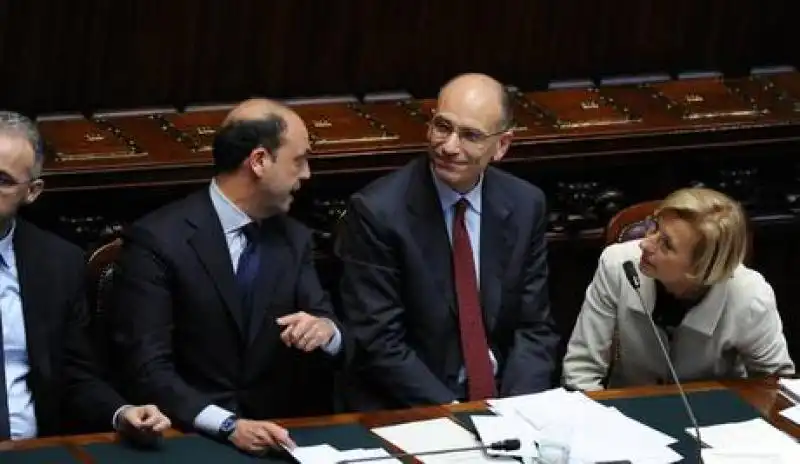 ENRICO LETTA ALLA CAMERA TRA ALFANO E BONINO