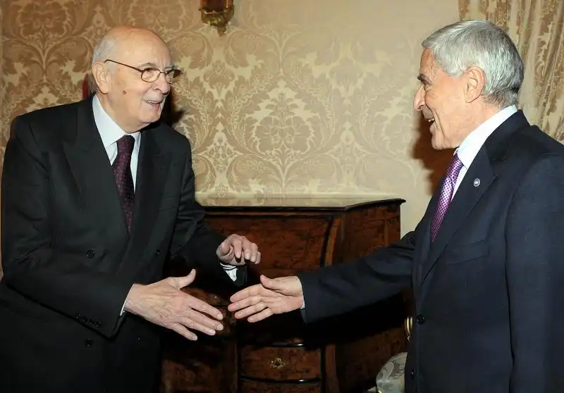 GIORGIO NAPOLITANO E FRANCO MARINI FOTO LA PRESSE 