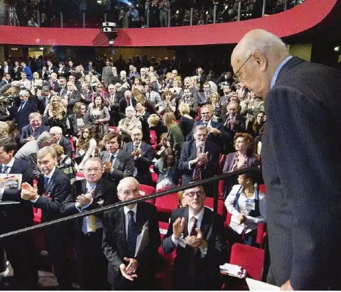 GIORGIO NAPOLITANO AL TEATRO ELISEO A ROMA 