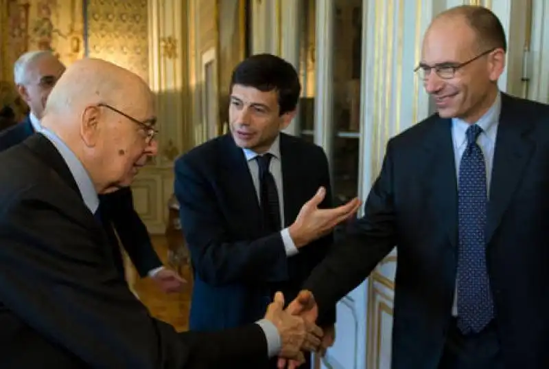 LUPI LETTA E NAPOLITANO AL QUIRINALE