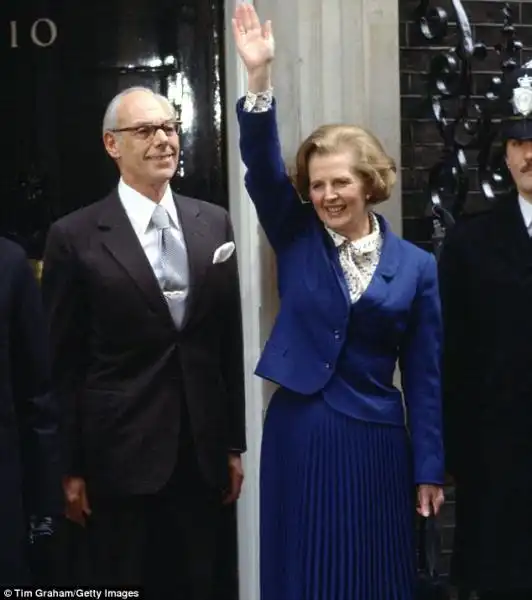 MARGARETH THATCHER DOPO IL SUCCESSO ELETTORALE DEL 