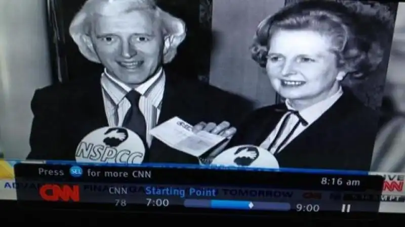 MARGARETH THATCHER CON JUMMY SAVILE 