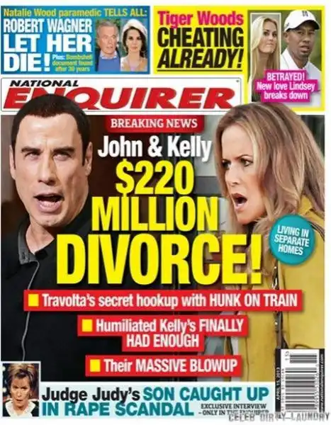 NATIONAL ENQUIRER - JOHN TRAVOLTA E KELLY PRESTON