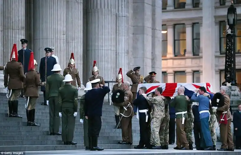 PROVE DEL FUNERALE DELLA THATCHER A LONDRA CON LA BARA VUOTA 