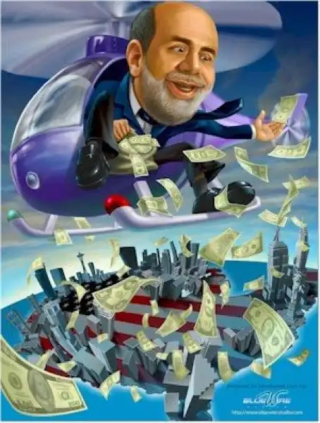 BERNANKE QUANTITATIVE EASING SOLDI DALL ELICOTTERO 