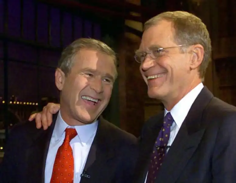 DAVID LETTERMAN E GEORGE W BUSH 