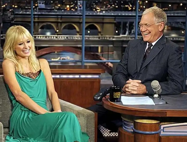 DAVID LETTERMAN E PARIS HILTON 