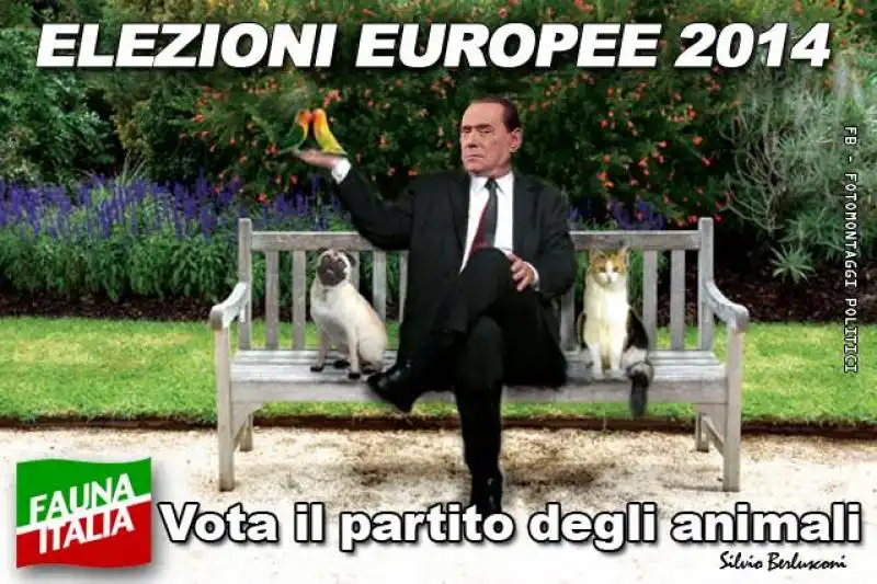 ELEZIONI EUROPEE BERLUSCONI CANI ANIMALI 