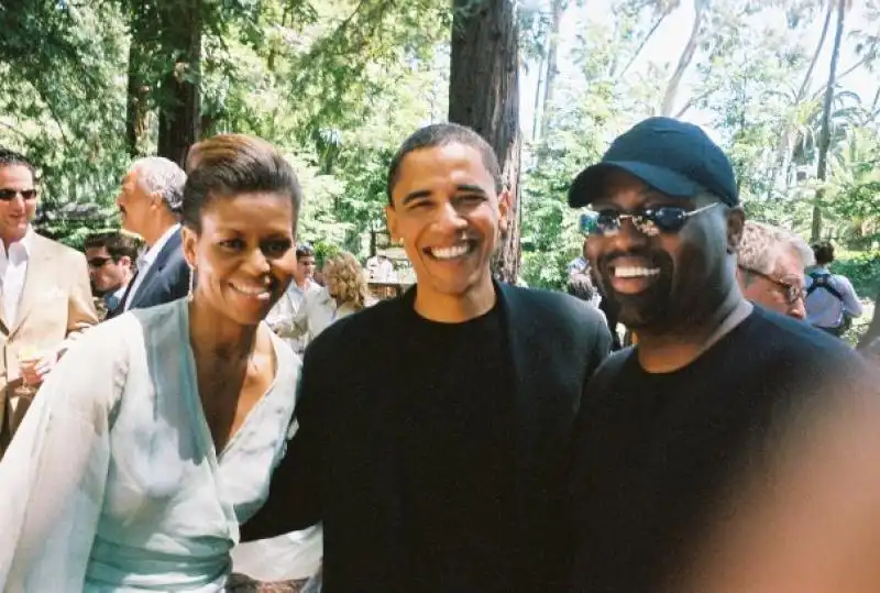 FRANKIE KNUCKLES CON MICHELLE E BARACK OBAMA 