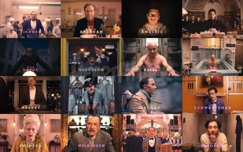 The Grand Budapest Hotel Wes Anderson PERSONAGGI 