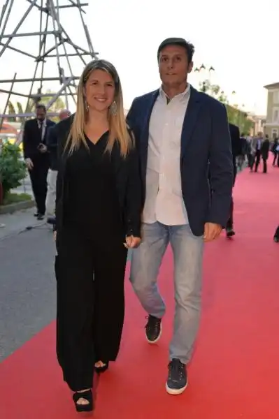 Javier Zanetti con la moglie Paula 