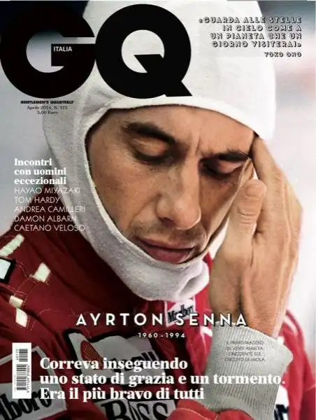 GQ MAGAZINE COPERTINA CON AYRTON SENNA