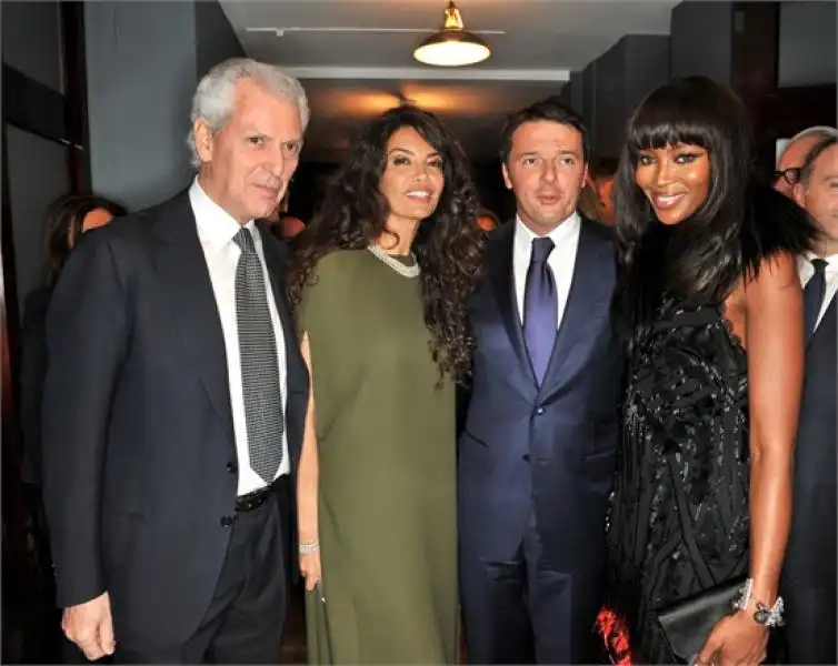 Marco Tronchetti Provera Afef Jnifen Matteo Renzi Naomi Campbell foto vogue 