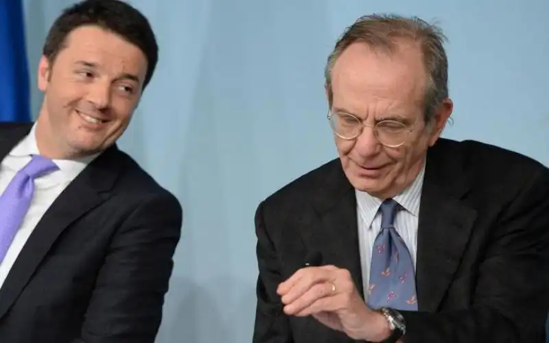 MATTEO RENZI E PIERCARLO PADOAN 