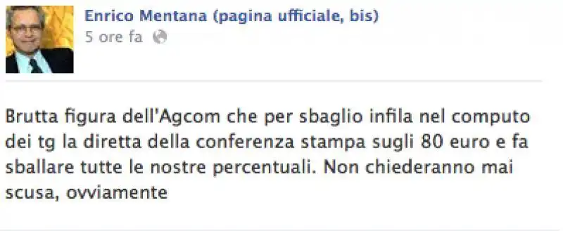 MENTANA SU FACEBOOK