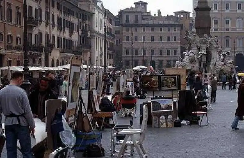 PIAZZA NAVONA PITTORI 