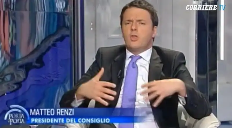 RENZI PORTA A PORTA 