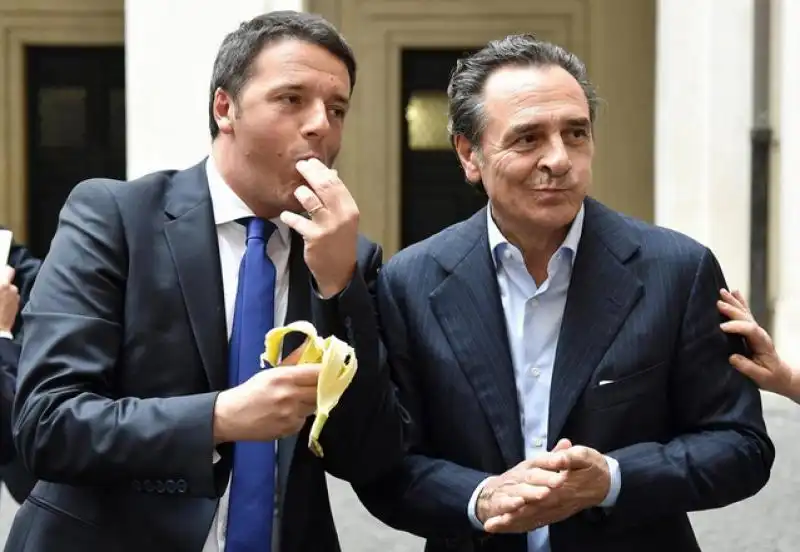 RENZI E PRANDELLI MANGIANO LA BANANA