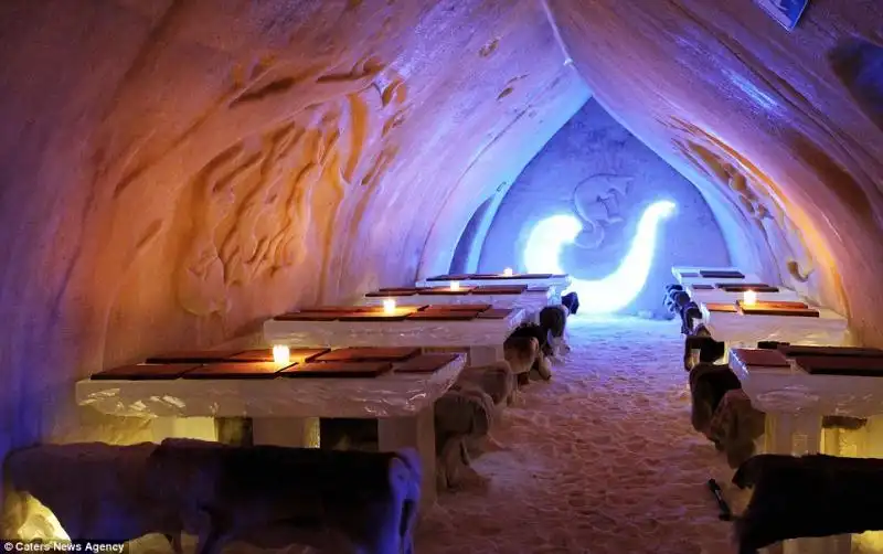 Il ristorante dello snow hotel 