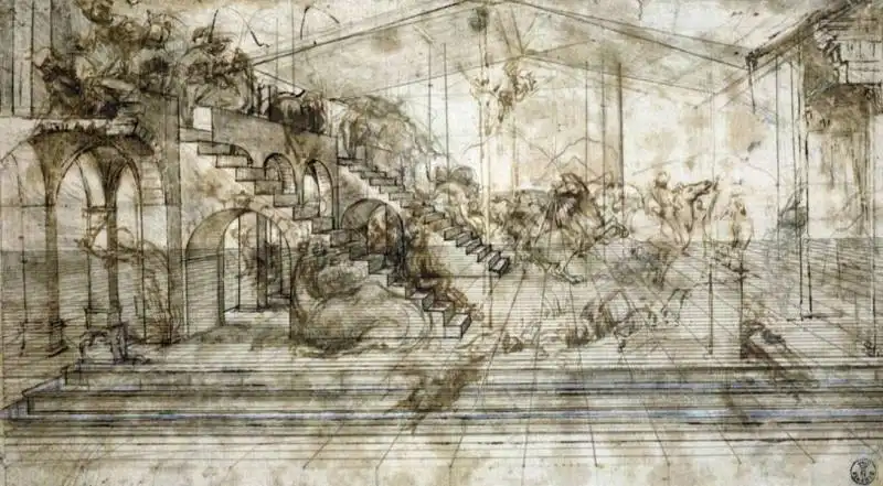   una delle sale di palazzo reale di milano in cui e?? stata allestita la mostra dedicata a leonardo da vinci 0