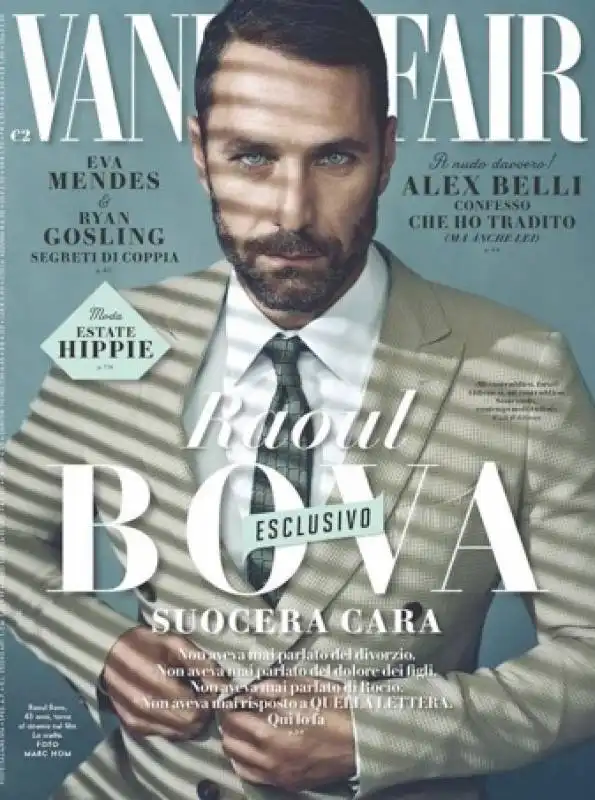 raoul bova in copertina su vanity fair parla della bernardini de pace