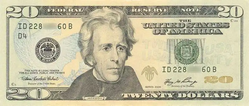 20 DOLLARI ANDREW JACKSON