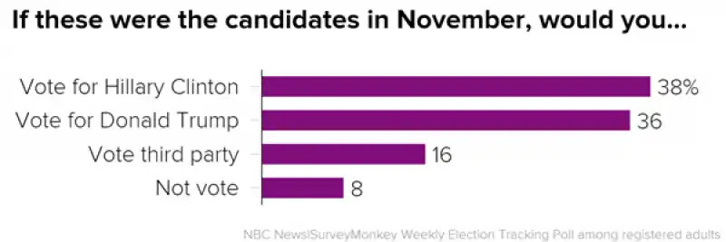 chi  voterebbero gli elettori americani