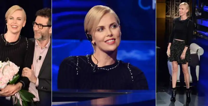 fabio fazio  charlize theron