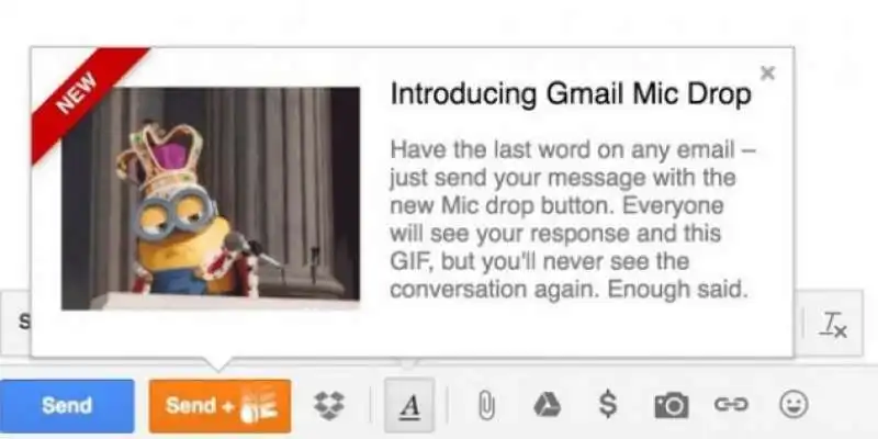 gmail mic drop minions