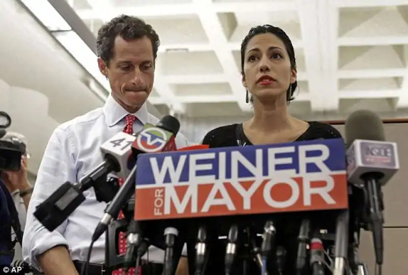 huma abedin e il marito anthony weiner