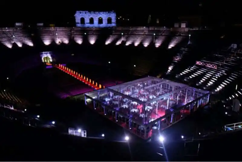 LA CENA DI GALA  ALL ARENA DI VERONA