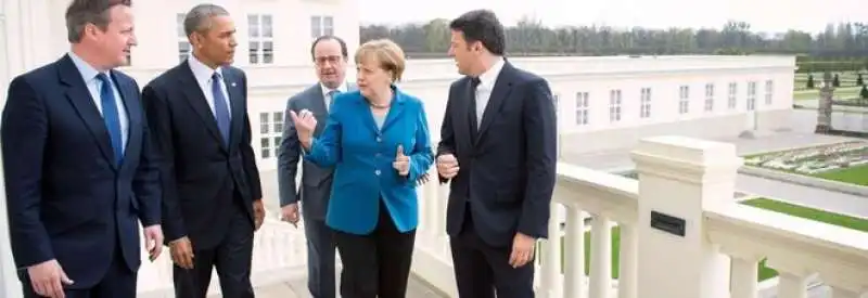 OBAMA CAMERON HOLLANDE RENZI merkel