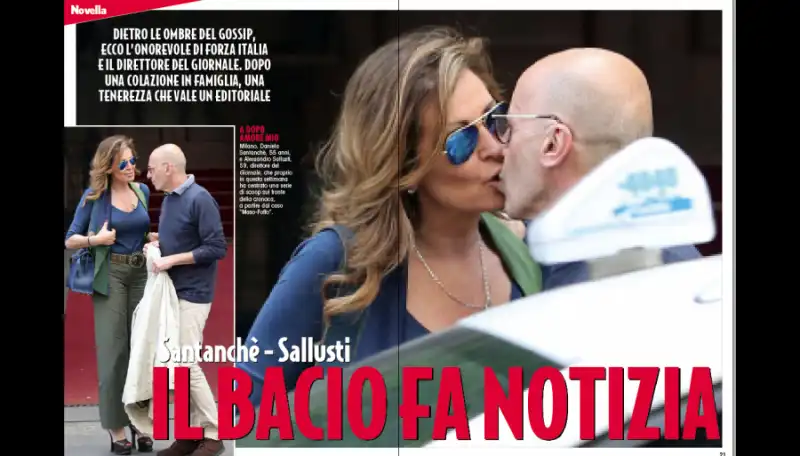 santanche sallusti bacio novella