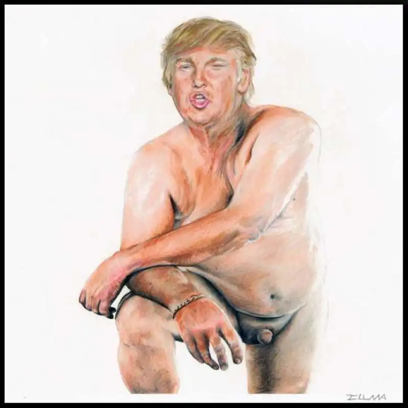 trump e micropene in mostra a londra